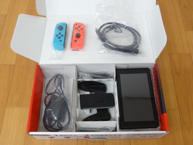 ゲーム/本体○2】Nintendo Switch 本体 Joy-Con(L) ネオンブルー/(R