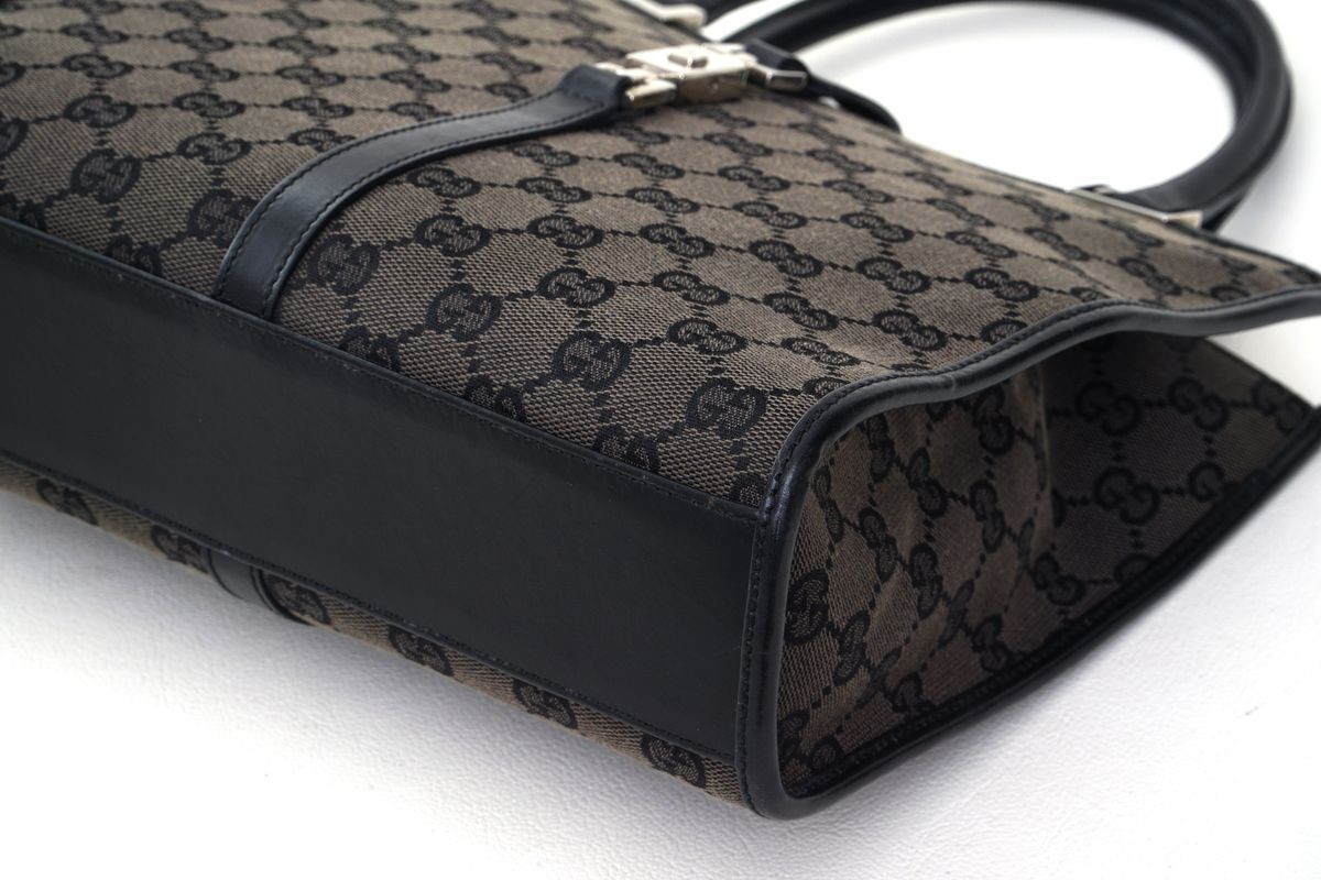極美品】グッチ GUCCI GG柄 キャンバス ジャッキー ブラック 黒 ミニ 
