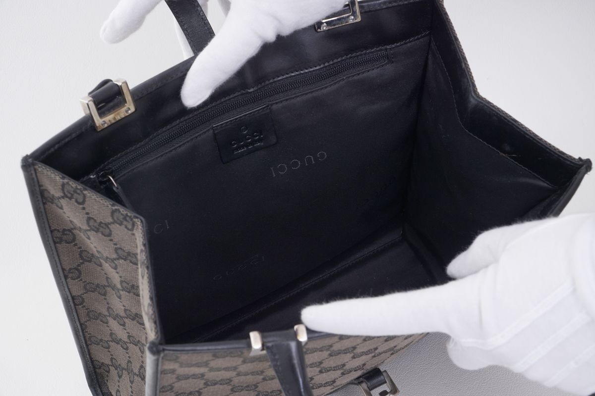 極美品】グッチ GUCCI GG柄 キャンバス ジャッキー ブラック 黒 ミニ 