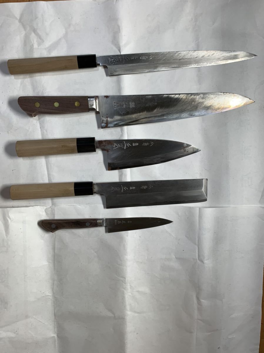 和包丁 正本 5本セット ジャンク 和包丁 5本セット 包丁 刺身 菜 和