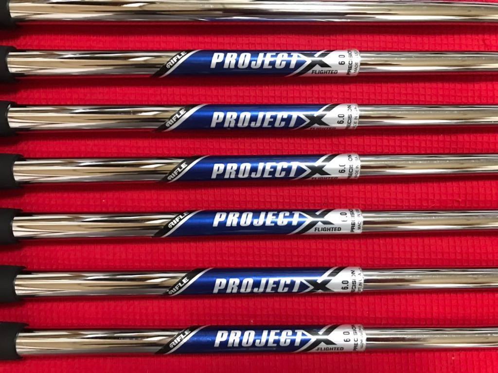 ライフル　プロジェクトX フライテッド　6.0 4〜P 7本　グリップ　使用感少ないです。　projectX