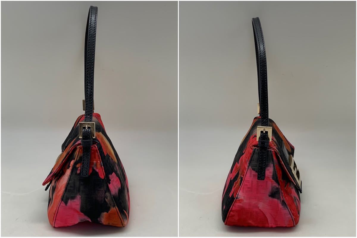 フェンディ FENDI ズッカ ピンク ハンドバッグ ズッカ柄 美品 