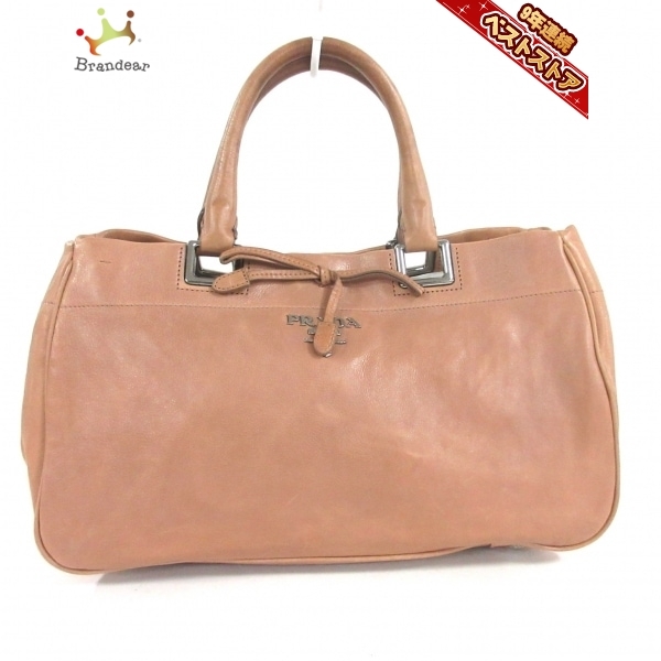 プラダ PRADA ハンドバッグ BN2243 - レザー ベージュ リボン バッグ 