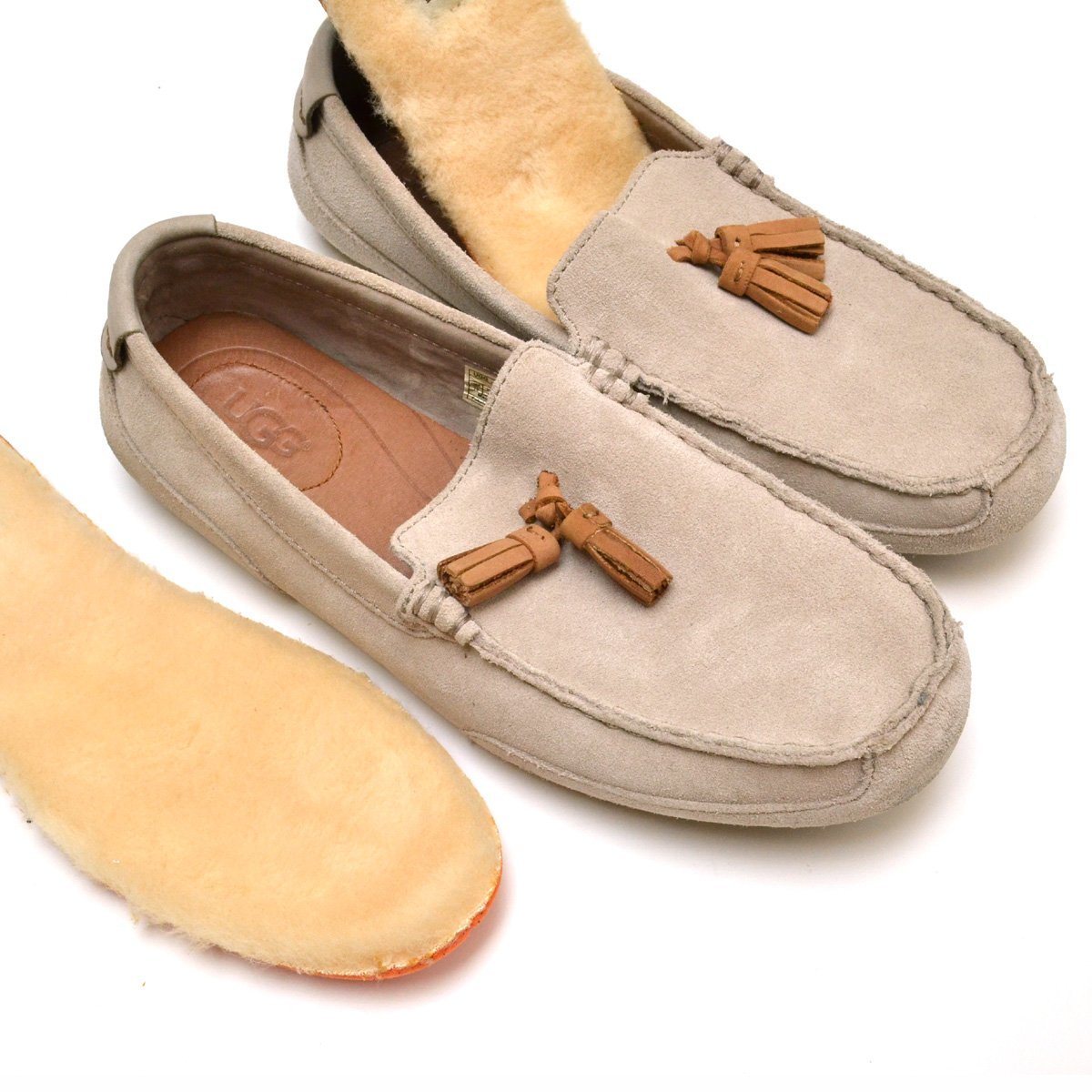 UGG AUSTRALIA アグ オーストラリア ボア付き スリッポンシューズ 