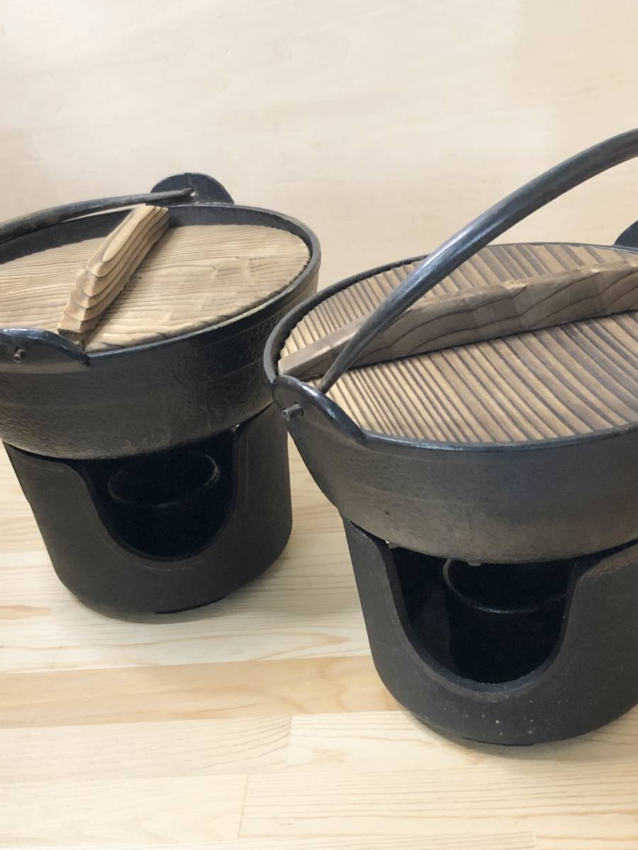  南部鉄器 岩鋳 1人用鉄鍋&times;2組／卓上鍋コンロ 固形燃料使用型 固形燃料は付きません／卓上使い キャンプ用品(その他)｜売買されたオークション情報、yahooの商品情報をアーカイブ公開 - その他