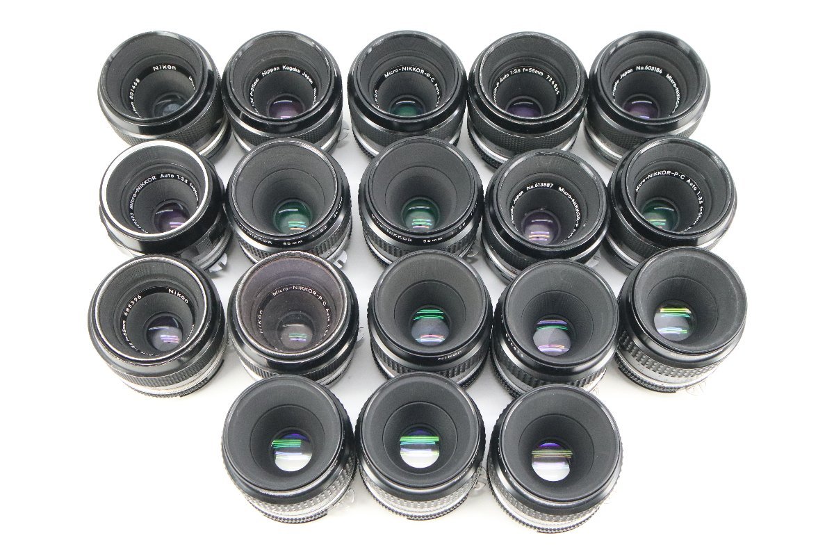新作入荷，新作登場 18点 NIKON ニコン Micro-NIKKOR 55mm F2.8/AUTO 55mm F3.5/P AUTO 55mm F3.5等 単焦点 マクロレンズ 一眼 まとめ売り 12349-F(ニコン)｜売買されたオークション情報、yahooの商品情報をアーカイブ公開 - オークフ マニュアルフォーカス