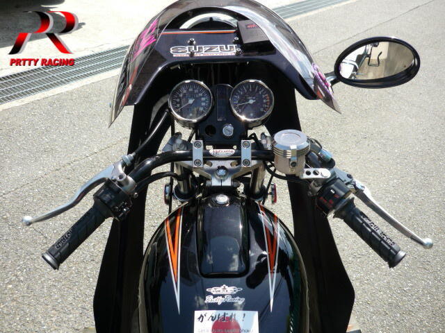 PRETTY RACING製 UPハンドル 黒 RACING 10cm CBR CBX UP CB 悪乗り
