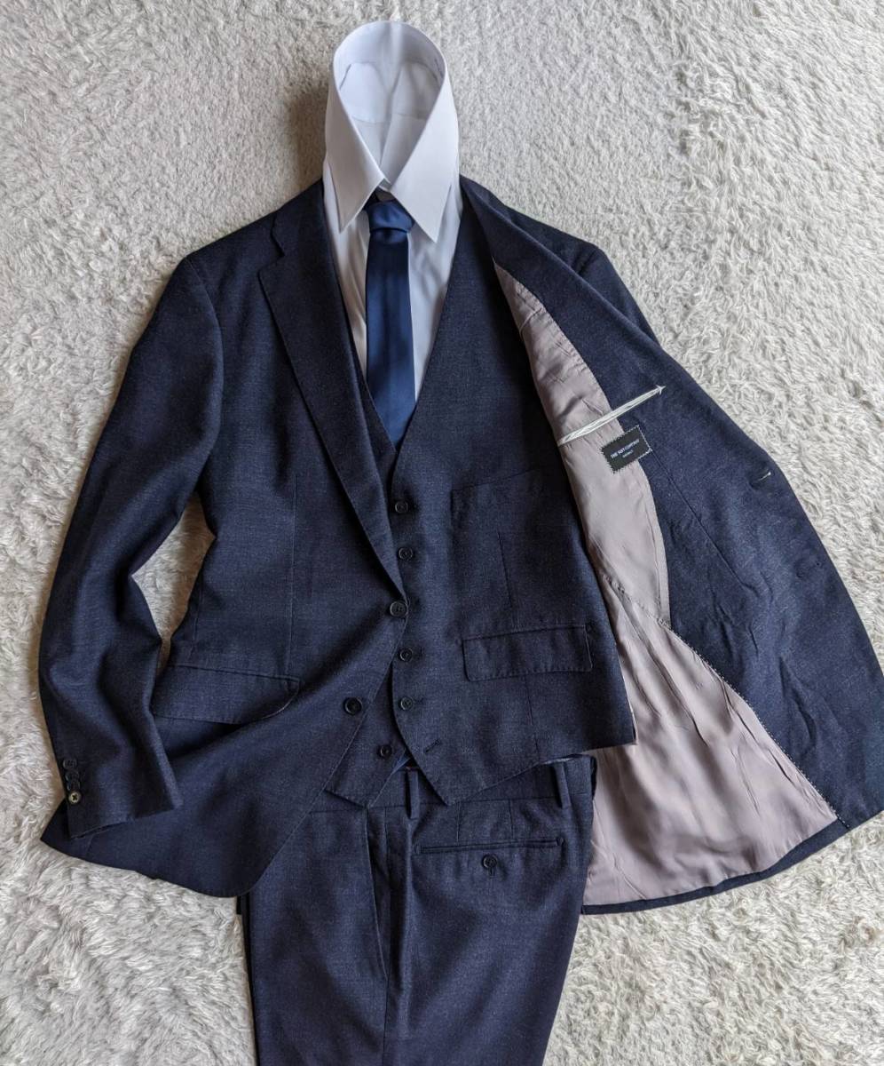 【数量限定，低価】 スーツカンパニー イタリア 高級生地 レダ SUPER130s 秋冬 ライトフランネル ウール スリーピース 2B スーツ 本切羽 3ピース(Lサイズ)｜売買されたオークション情報、yahooの商品情報をアーカイ Lサイズ