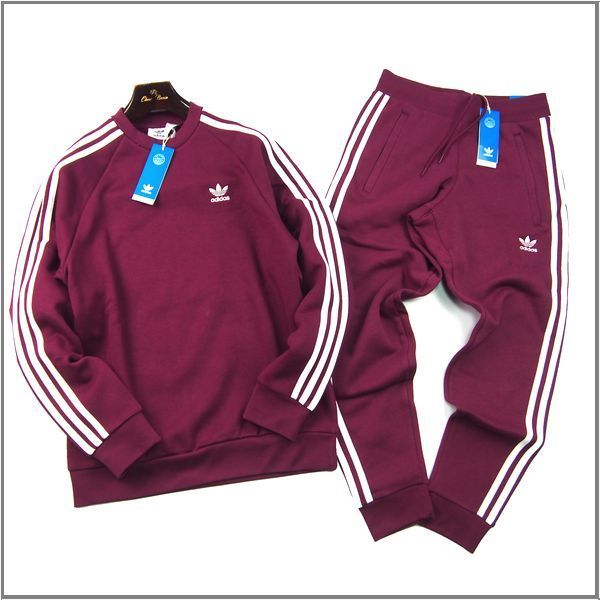 新品 秋冬 adidas originals アディダス オリジナルス 上下セット 3ストライプス 裏起毛 スウェット L ジョガーパンツ セットアップ アディダス adidas 新品 新品タグ付き Wニット アディダス公式