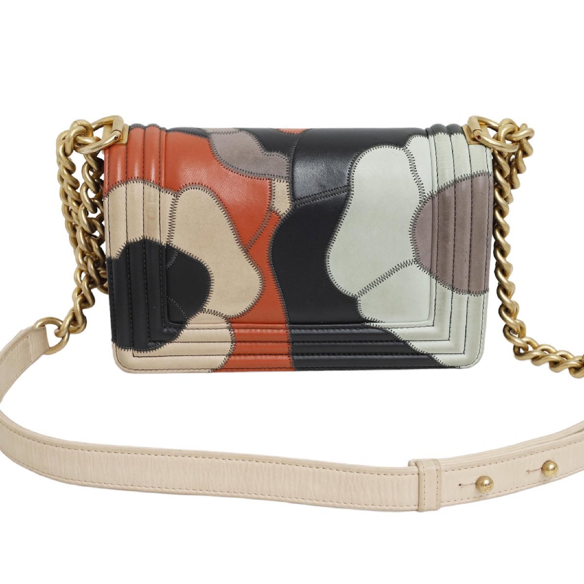 美品 シャネル CHANEL ボーイシャネル チェーンショルダー バッグ 
