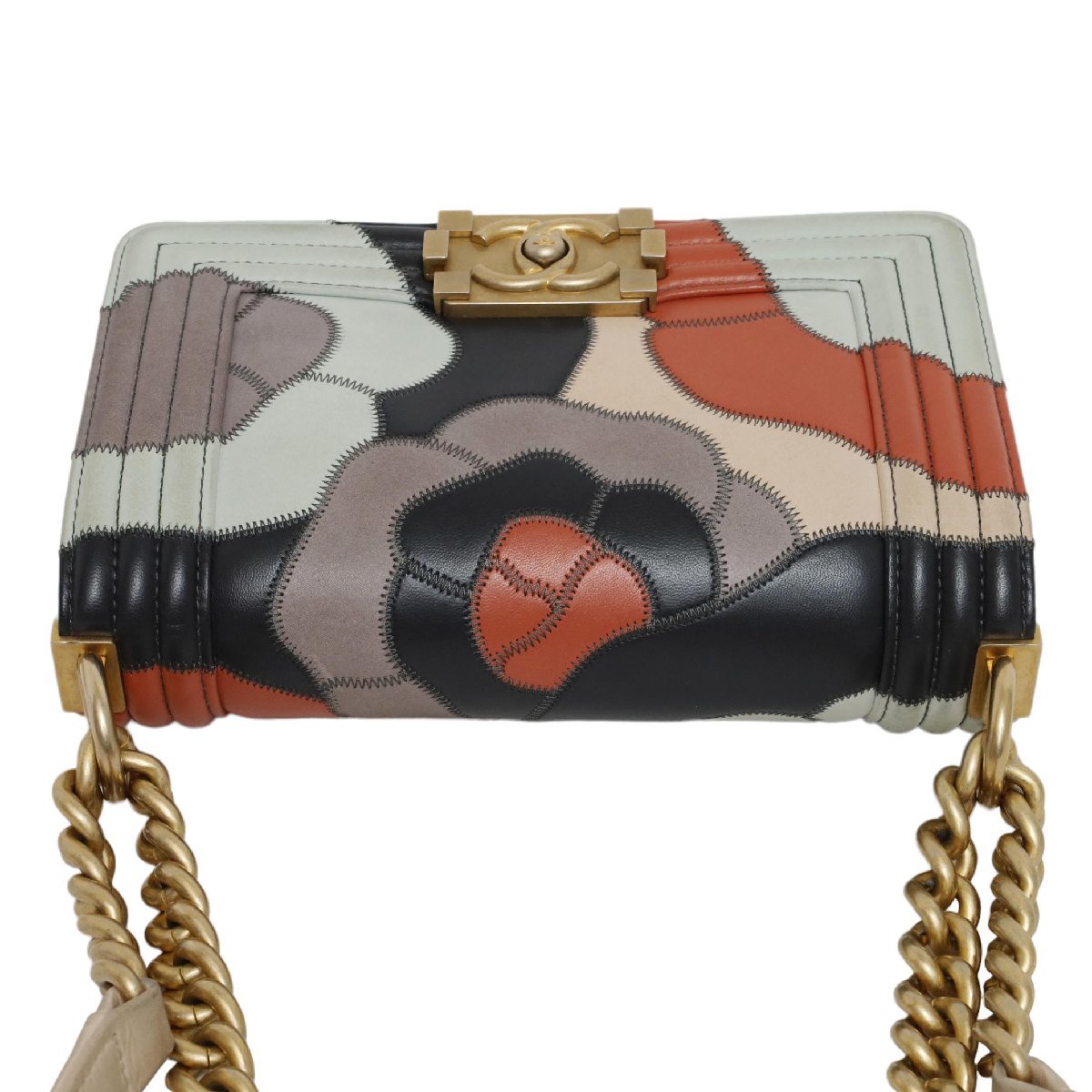 美品 シャネル CHANEL ボーイシャネル チェーンショルダー バッグ 