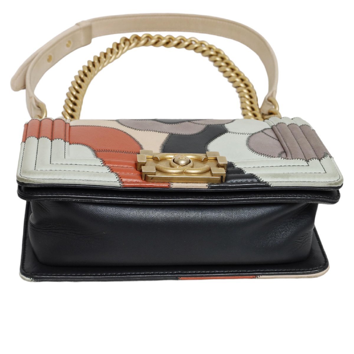美品 シャネル CHANEL ボーイシャネル チェーンショルダー バッグ 
