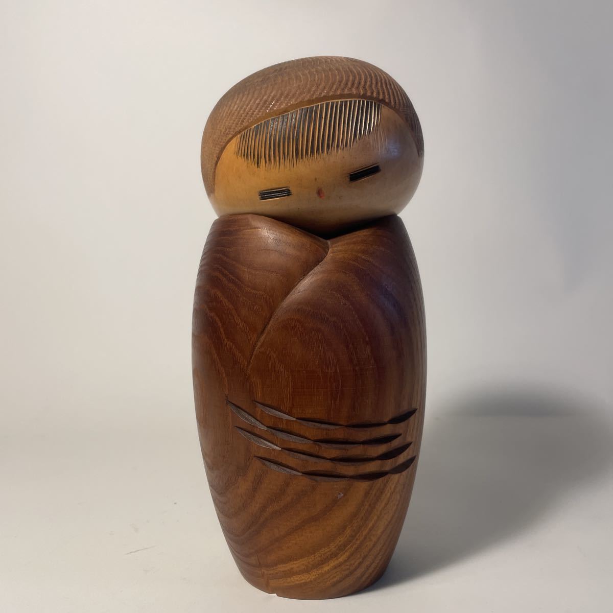 創作こけし 正雄 作「きかん坊」高さ25.0cm｜存在感あふれる名品 渡辺正雄 創作こけし Yahoo!オークション 正雄 「雪 作 ト福創作こけし