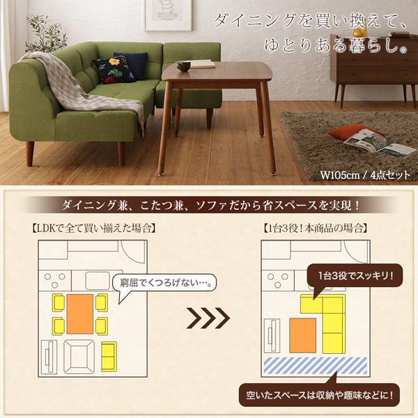 未使用訳あり 高さ2段階調整可能 ダイニングコーナーソファ フロア 