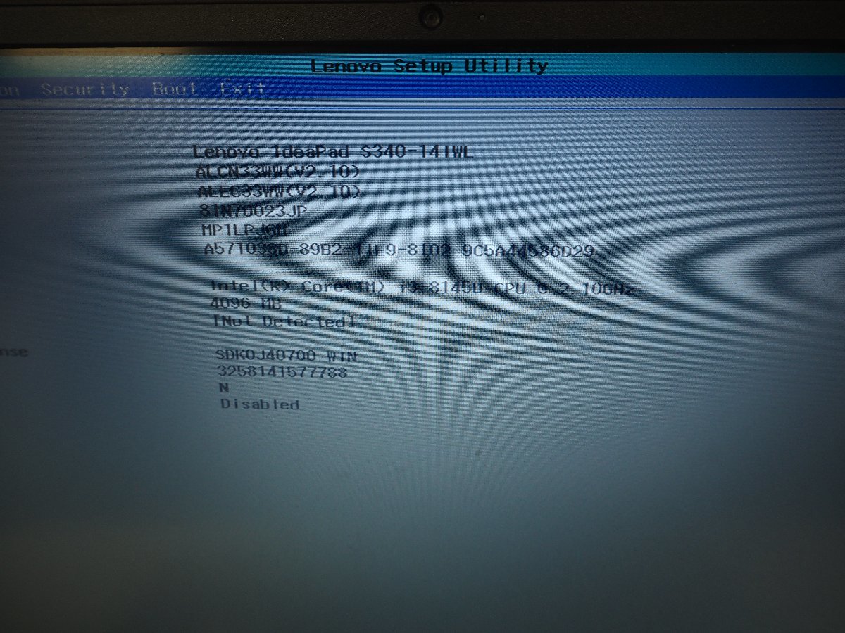 ハード王】Lenovo IdeaPad S340-14IWL/Corei3-8145U/4GB/ストレージ無