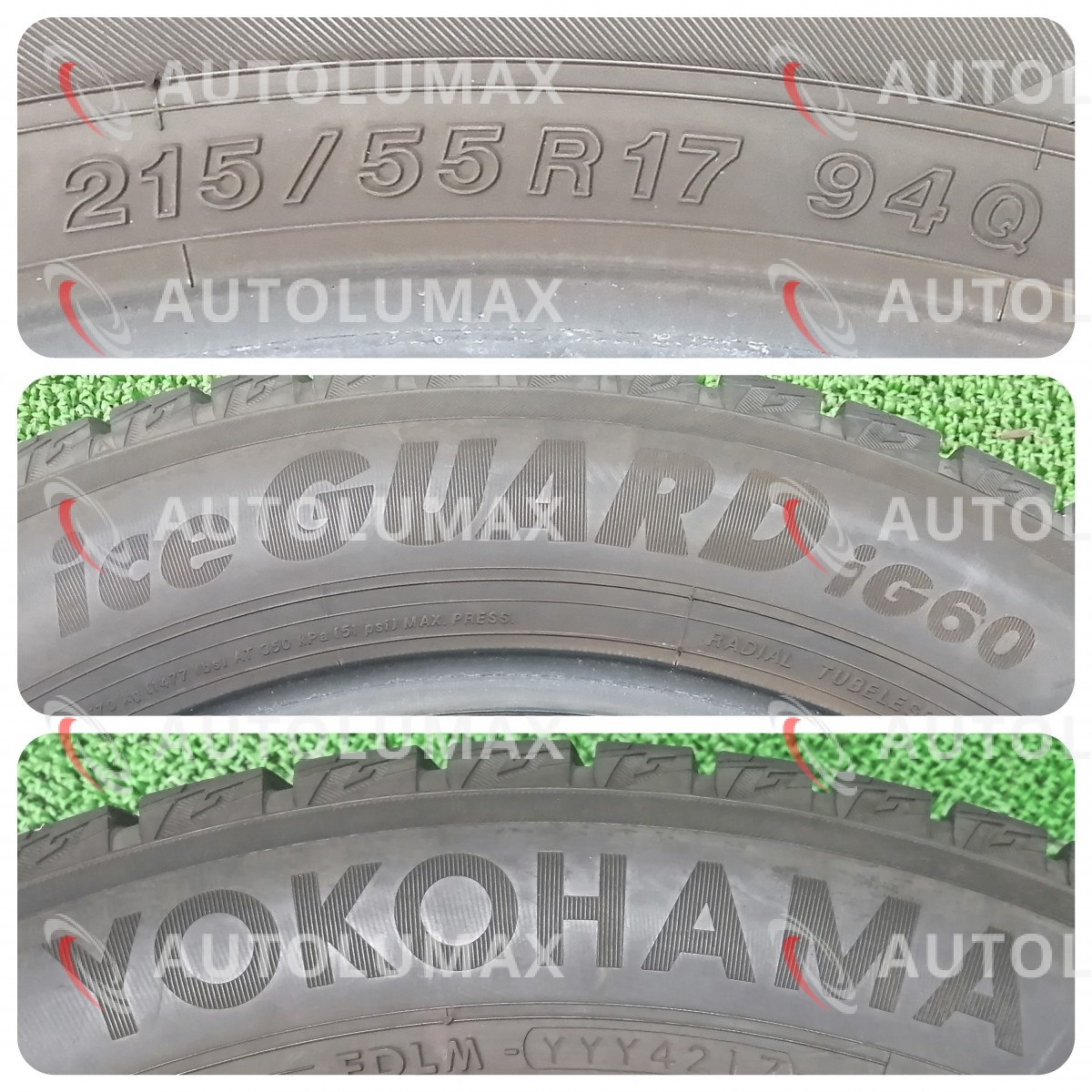 U1456.O 215/55R17 94Q Yokohama iceGUARD iG60 中古 スタッドレス 