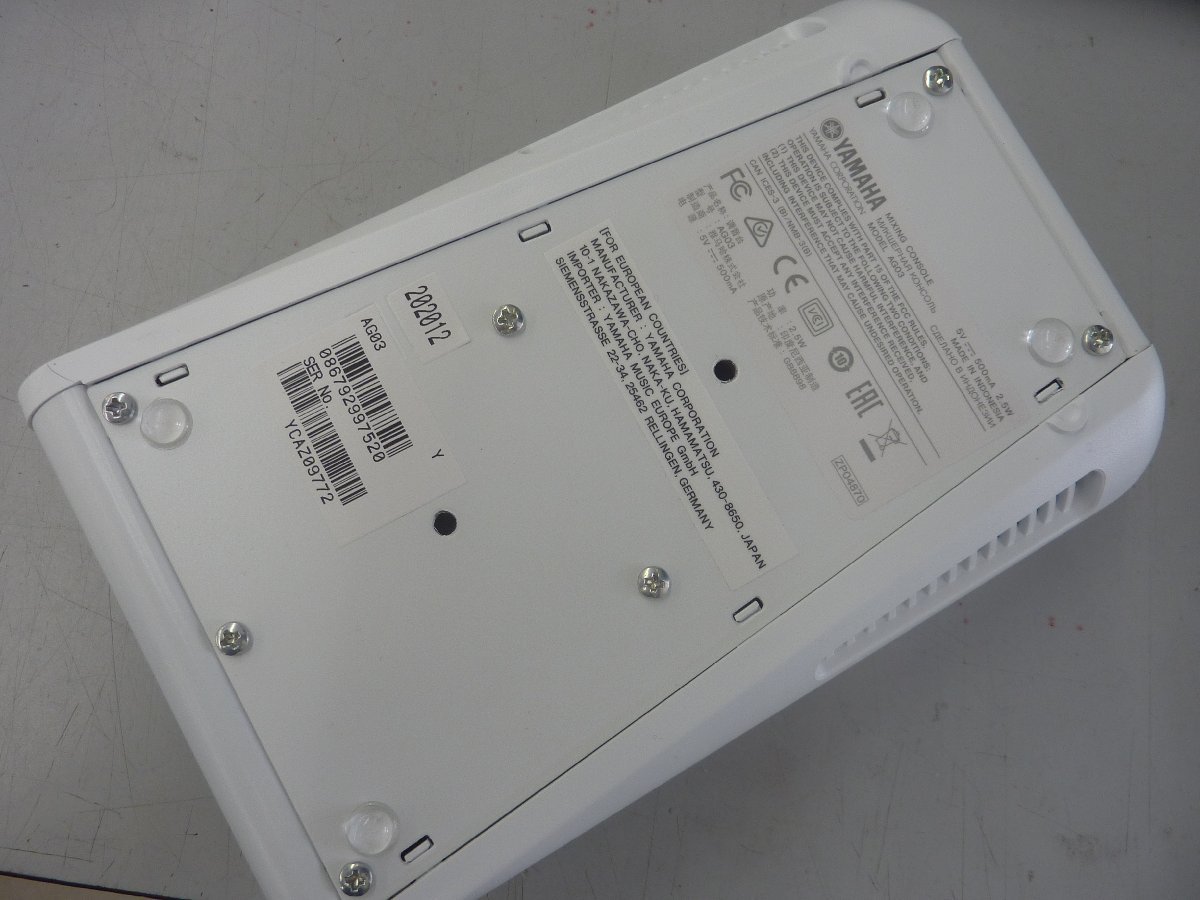 中古品】YAMAHA ミキシングコンソール AG03 （管理番号：060112