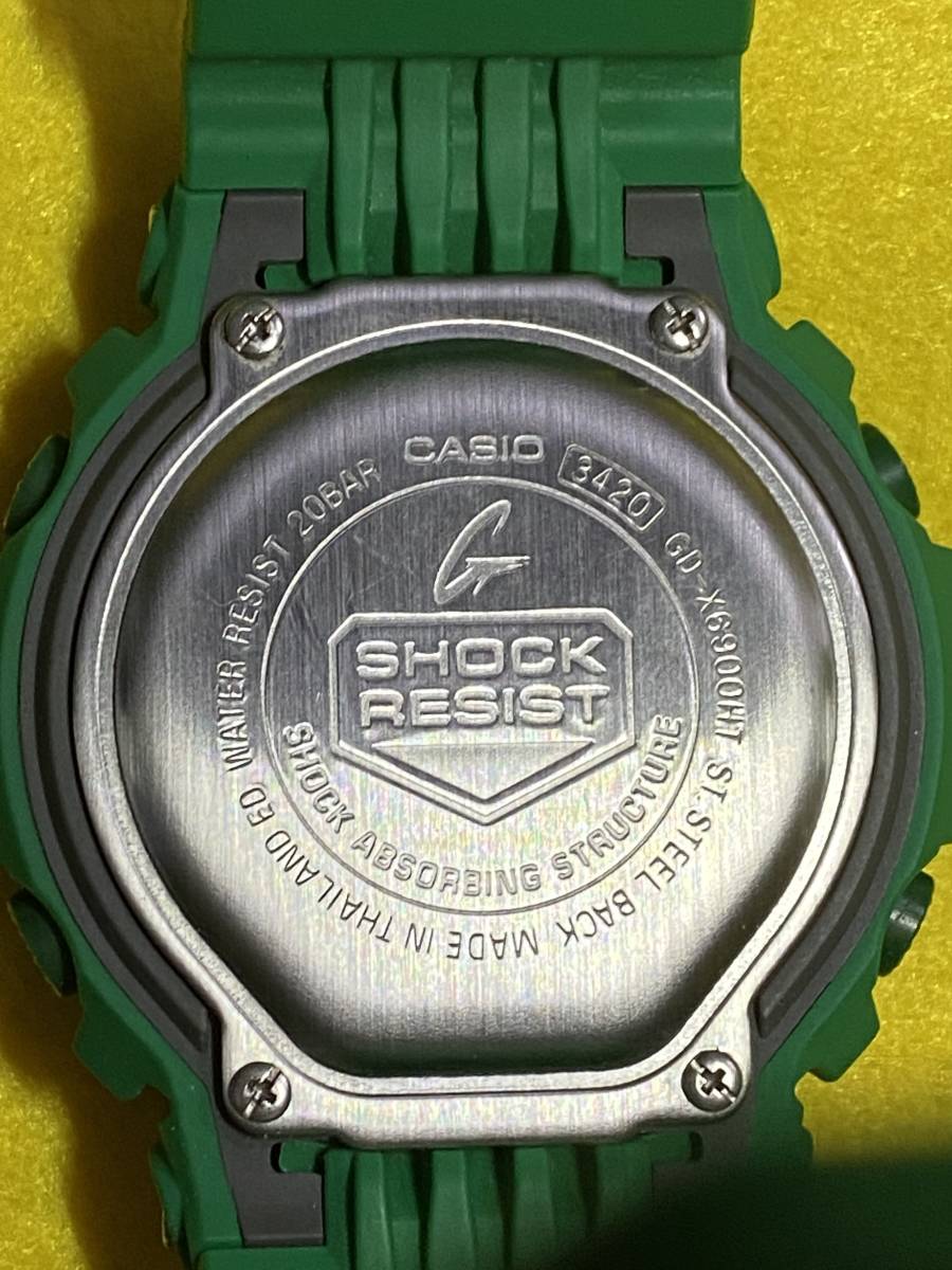 美品 緑 GD-X6900HT ヘザードカラー グリーン GD-X6900HT-3JF ヘザード