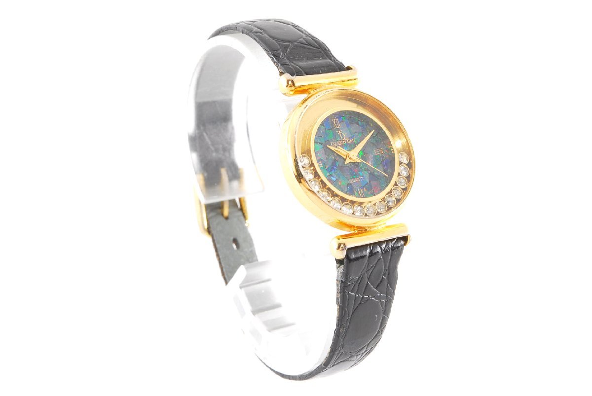 デザインタイム 時計 オパール文字盤 ゴールド レディース SS(アナログ  