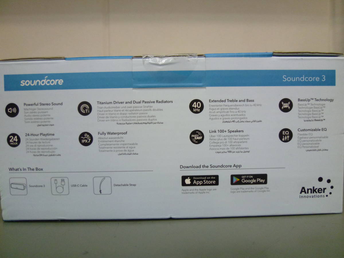 新品　Anker アンカー Soundcore 3 Bluetoothスピーカー A3117011 Soundcore | Anker ANKER (ネイビー) マイベスト