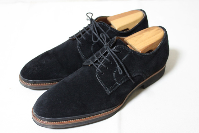 Hush Puppies(ハッシュパピー）◆メンズ スエード プレーントゥ レザーシューズ 25.5 日本製 