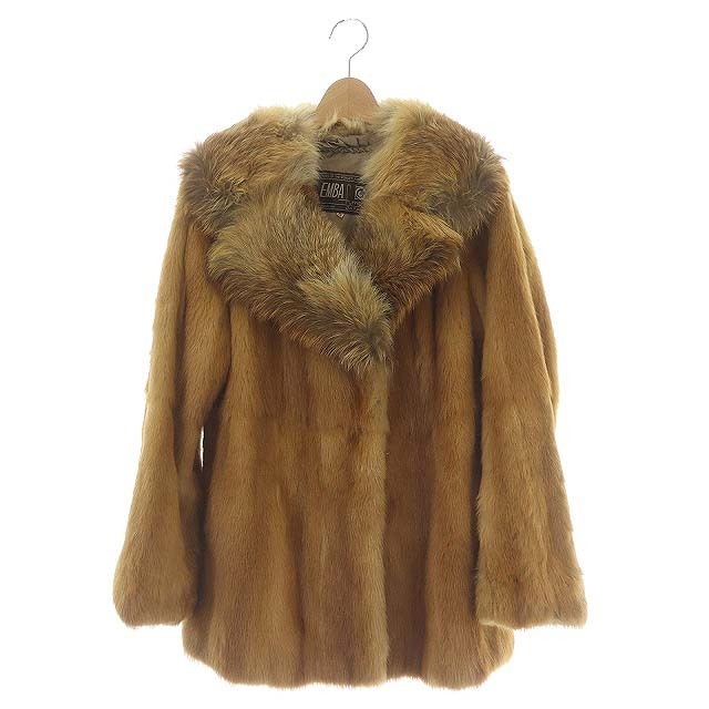 エンバ EMBA furriers ショートコート 毛皮 36 茶 ブラウン /AA □EC 