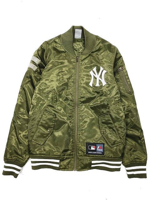 マジェスティック MAJESTIC MLB ニューヨークヤンキース サテン MA-1 