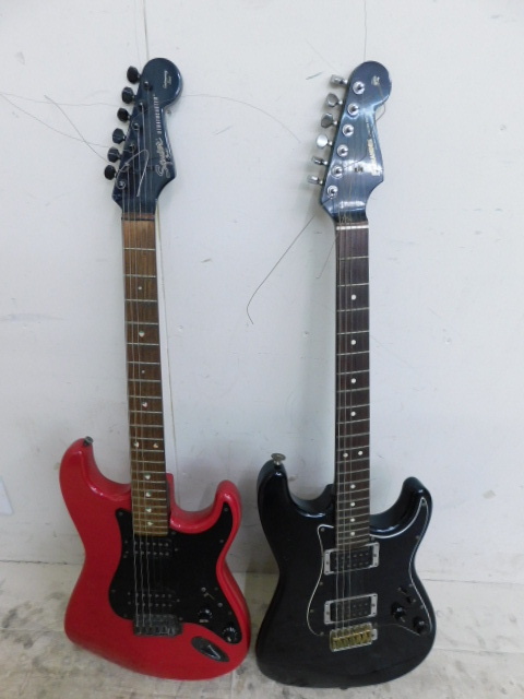 ★田1558 エレキギター 2台まとめて フェルナンデス FERNANDES LIMITED EDITION / フェンダー スクワイヤ ストラトキャスター Fender