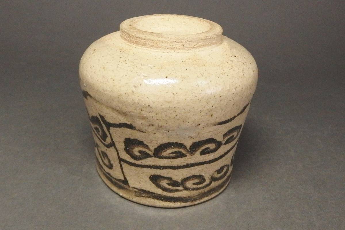 SALE，品質保証 【221014⑧】北斗窯 小森忍 造 絵志野筒茶碗 在銘有り
