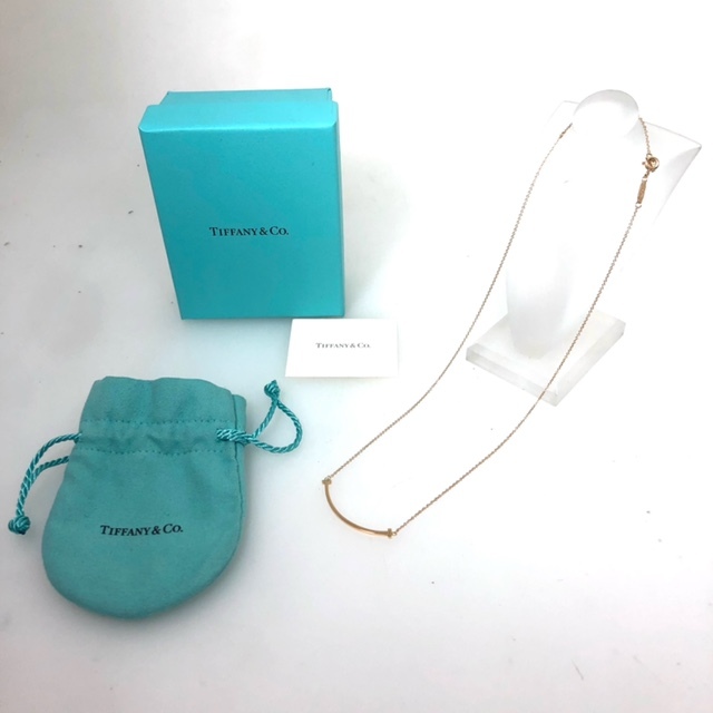 【最新作，定番人気】 Tiffany&Co. ティファニー Tスマイル ペンダント ローズゴールド(ピンクゴールド)｜売買されたオークション情報、yahooの商品情報をアーカイブ公開 - オークファン ネックレス