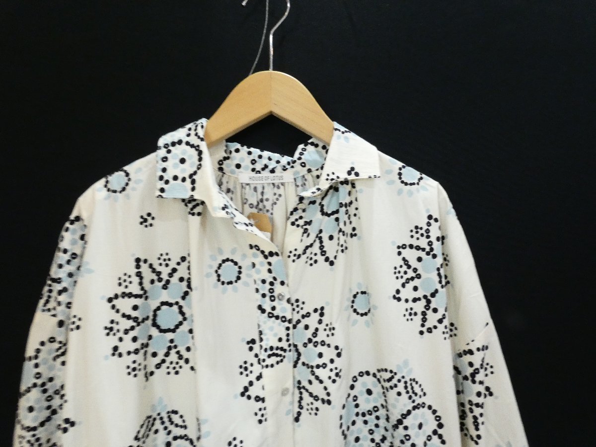 HOUSE OF LOTUSハウスオブロータス 花柄スキッパーワンピース S