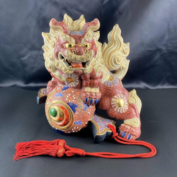 【セール，豊富な】 九谷焼 玉乗り獅子 置物 陶器 高さ26cm 現状 2210115(九谷)｜売買されたオークション情報、yahooの商品情報をアーカイブ公開 - オークファン 九谷