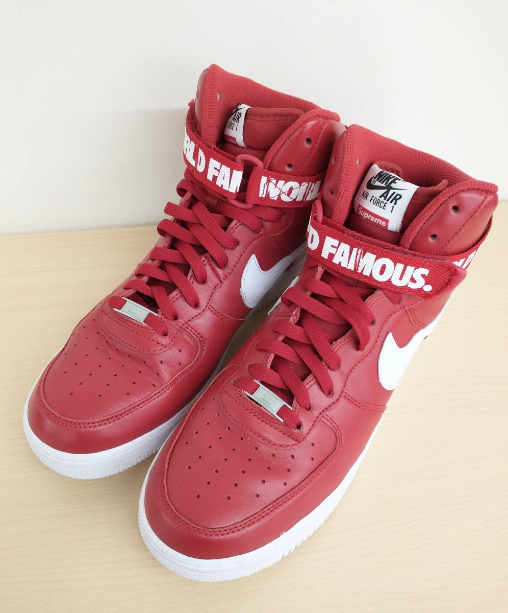 未使用] NIKE Supreme AIR FORCE 1 HI WORLD FAMOUS AF1 シュプリーム 