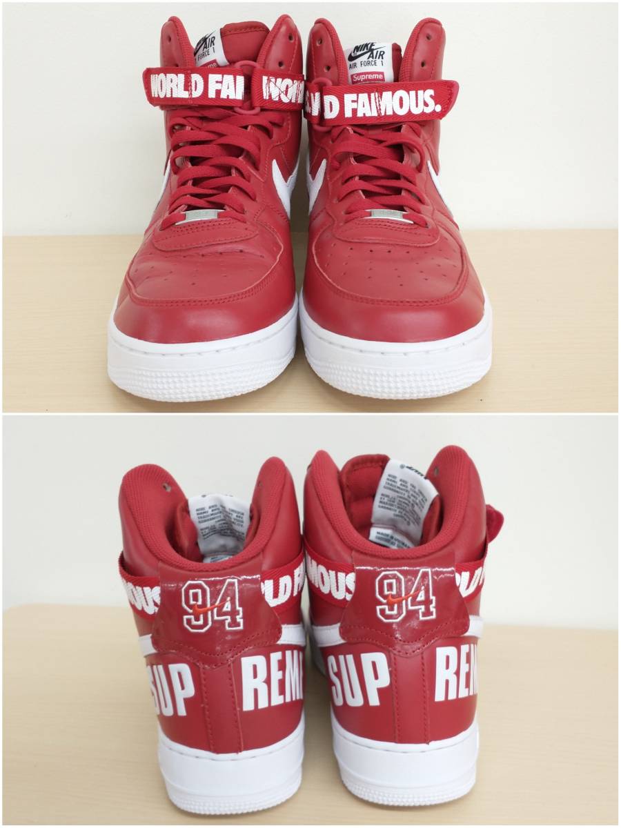 未使用] NIKE Supreme AIR FORCE 1 HI WORLD FAMOUS AF1 シュプリーム 