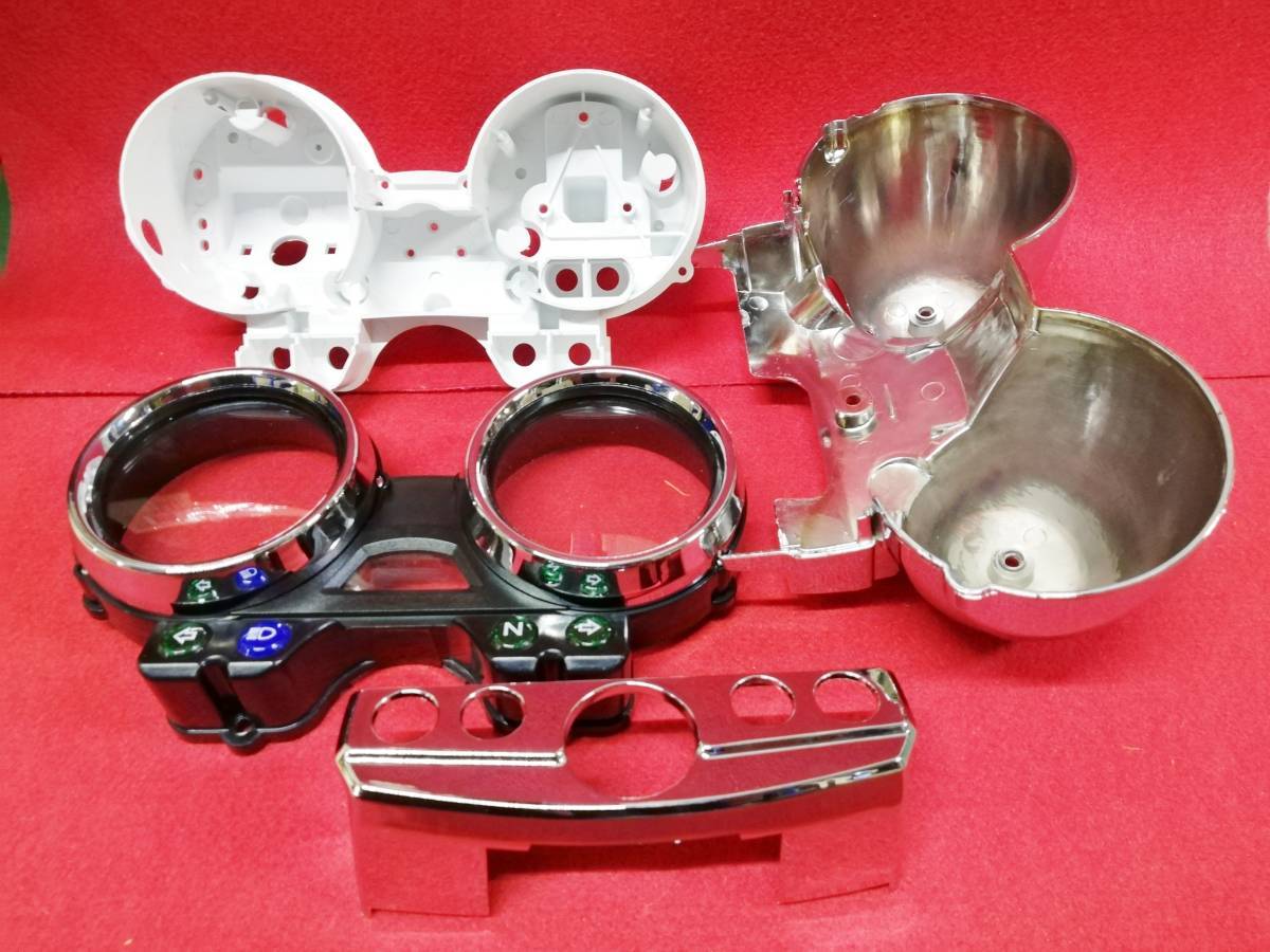 【345】 Z400FX メッキ メーターカバー セット 上下セット 新品 345】 Z400FX メッキ メーターカバー セット 上下セット 新品 【公式通販】