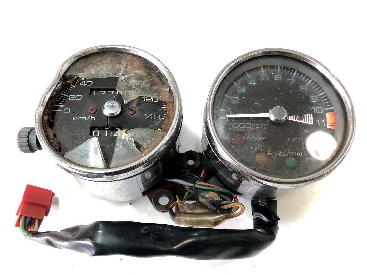 HONDA　GB250　クラブマン　MC10　スピードメーター　タコメーター　12700ｋｍ走行　実動車外し　ＯＨベース　補修（中古）2143-J8553