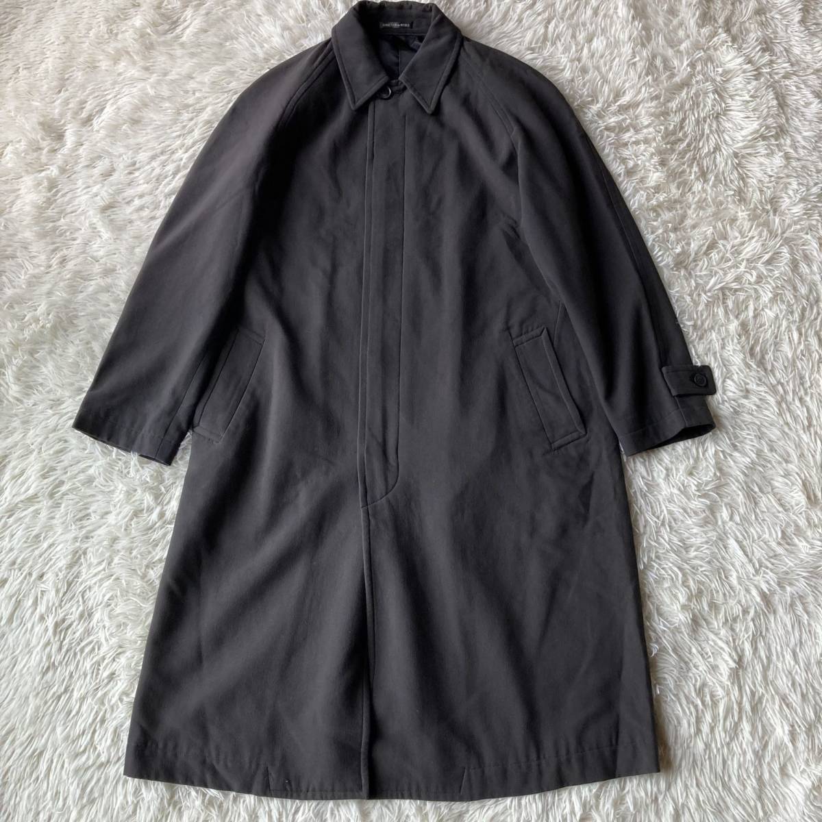  カシミア混 ニコル/NICOLE 超特大サイズ バルマカーンコート/ロングステンカラーコート ダークグレー ロング羽織 50 ＸＬ(ステンカラーコート)｜売買されたオークション情報、yahooの商品情報 ステンカラーコート