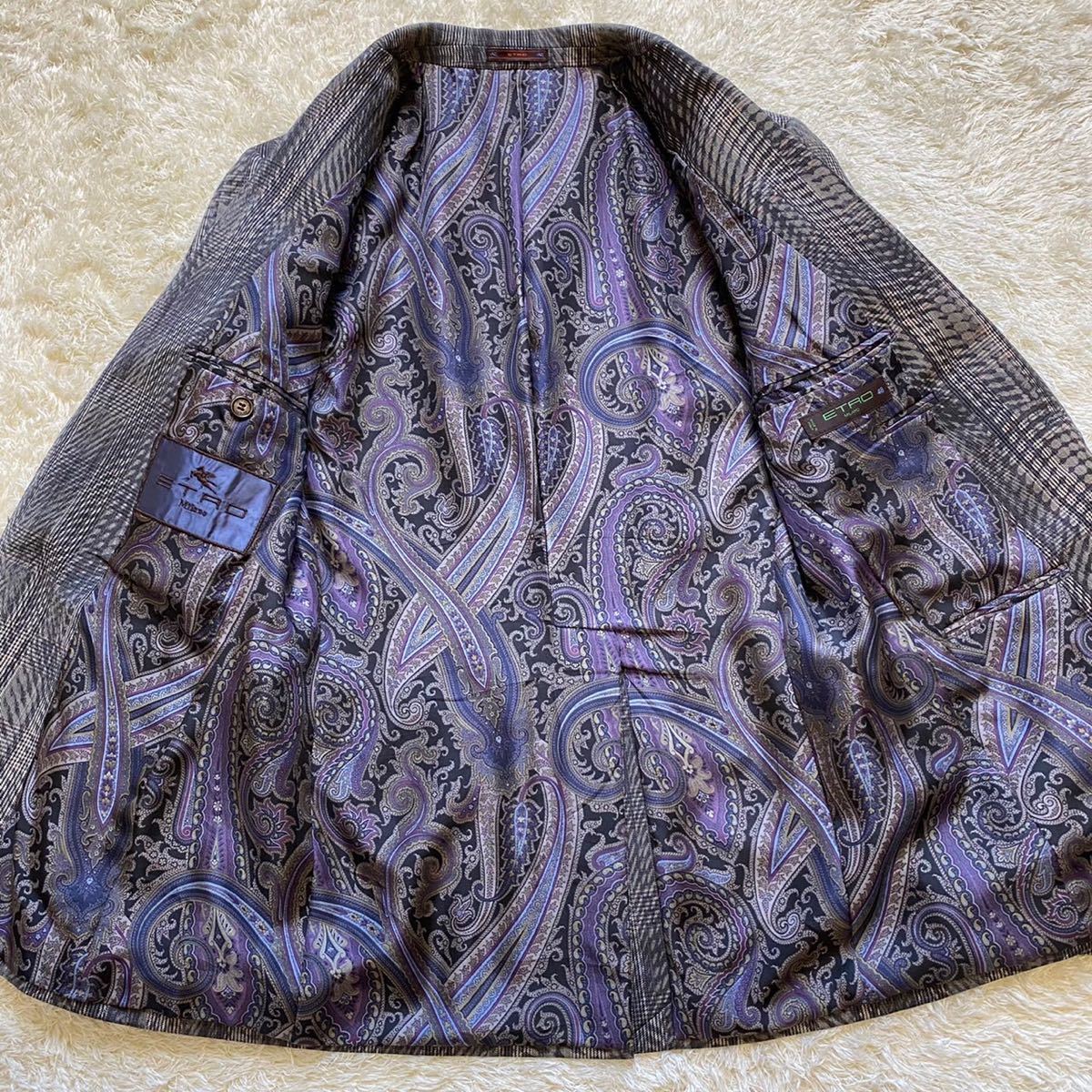 極彩色 ETRO ペイズリー『圧倒的な存在感』 スーツ Yahoo!オークション 