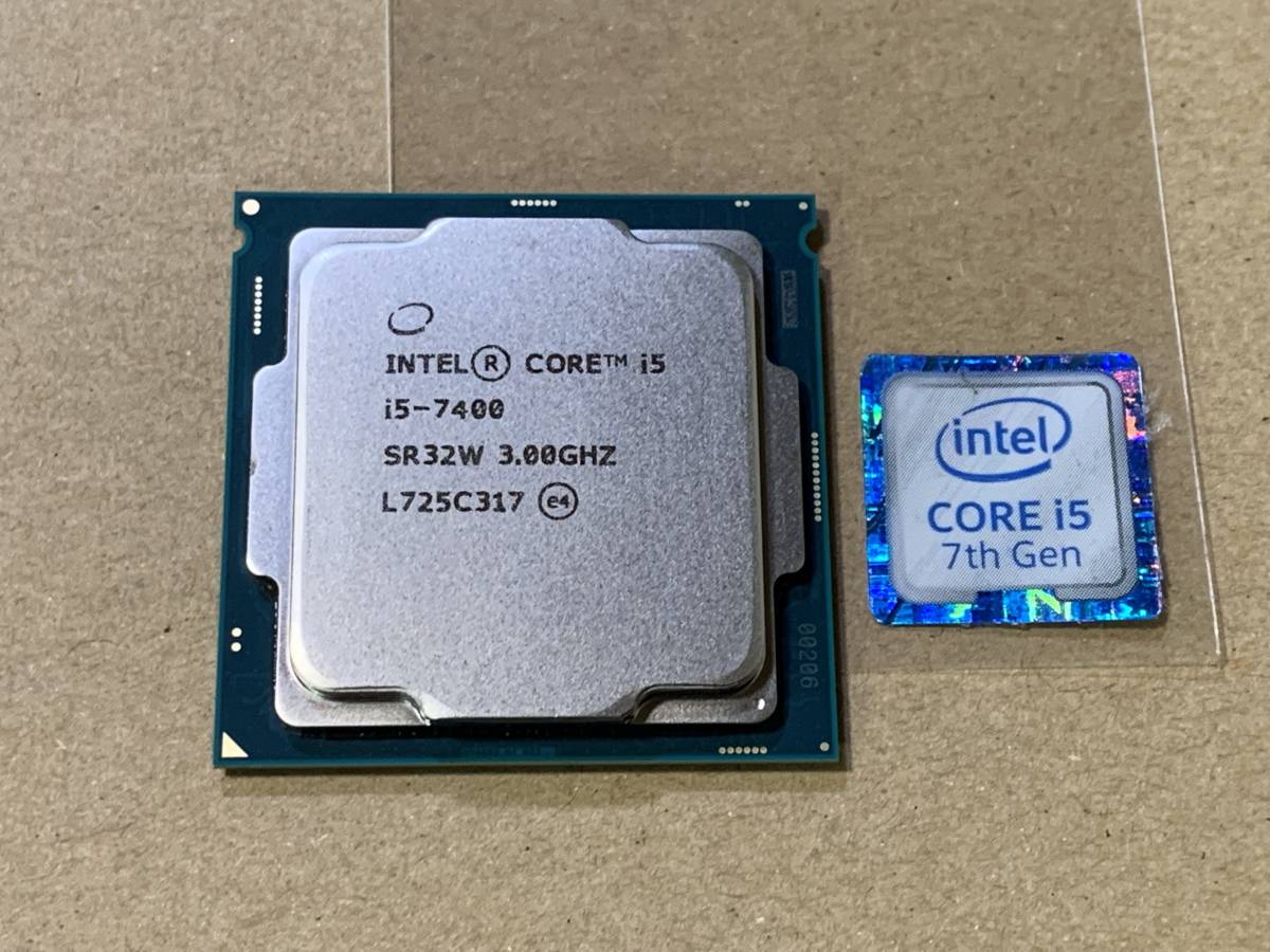 Intel Core i5 i5-7400 CPU SR32W - インテル GHz 0 3.00GHz 1 CORE 
