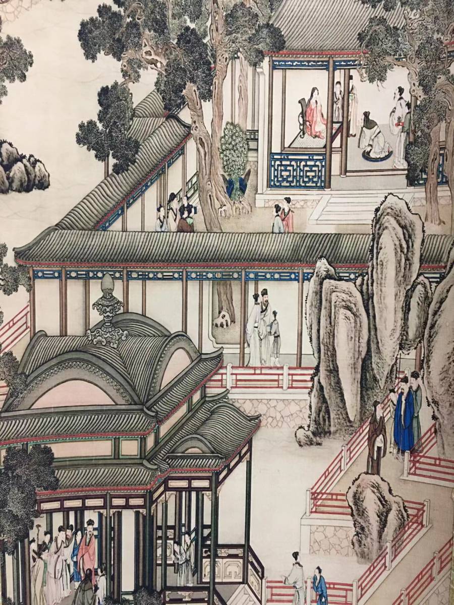 郎世寧 山水画 掛け軸 中堂 山水図 中国画 サイズ：70×173cm 中国美術 中国画 中国書画 清代書画家「石濤 號大滌子 山水