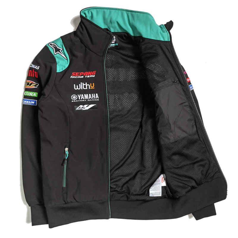 東京 【PETRONAS YAMAHA SRT】 motoGP 黒緑オフィシャル ソフトシェル