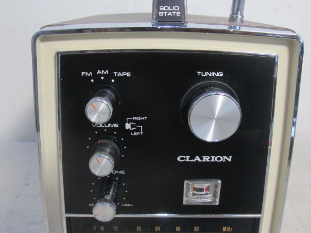 クラリオン ポータブル 8トラ ステレオ テーププレーヤー FM AM HA