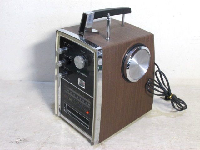 クラリオン ポータブル 8トラ ステレオ テーププレーヤー FM AM HA