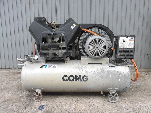 10063P◆ANET IWATA アネスト岩田 TLP55-10 レシプロコンプレッサー 三相200V エアーコンプレッサー ◆中古/引取限定