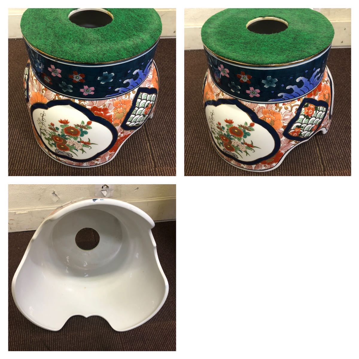 有田焼 金龍窯 博山作 三段飾り壷 沈香壺 H116×W45×D45cm 伝統工芸 壺 