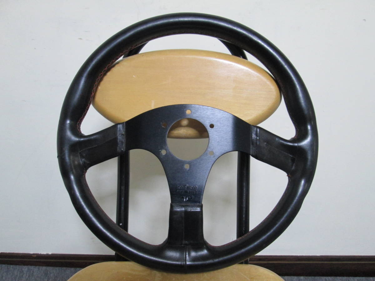 〜イタルボランテ IMOLA R〜 　ステアリングホイール イタルボランテ IMOLA R イモラ R 直径約35cm 赤ステッチ レザー