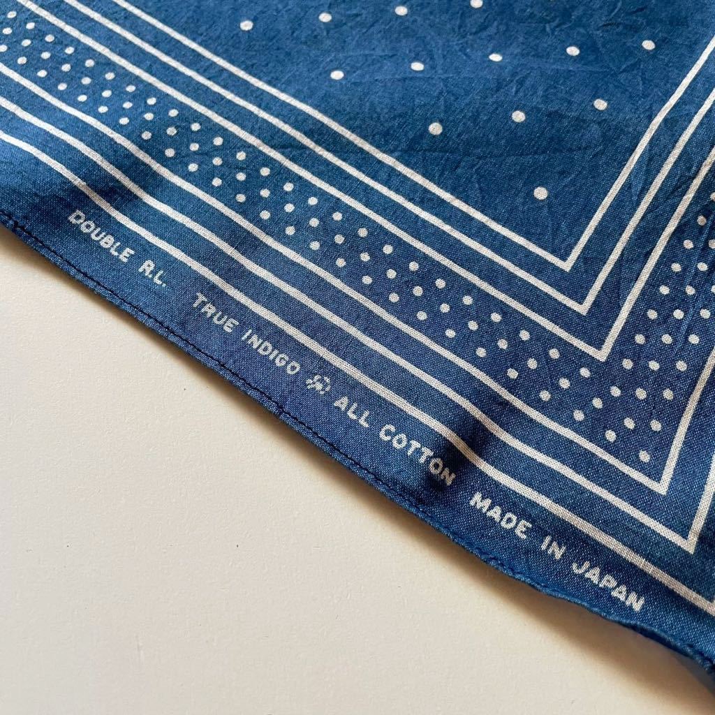 日本製】RRL “Indigo Bandana” コットン バンダナ インディゴ 本藍染