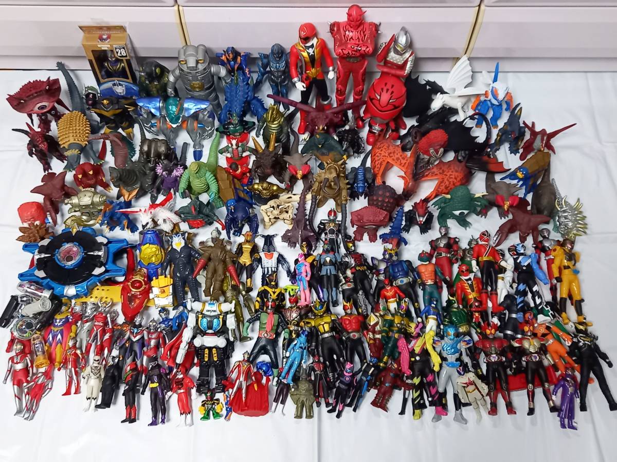 ソフビ フィギュア ウルトラマン 仮面ライダー 大量 怪獣 戦隊 