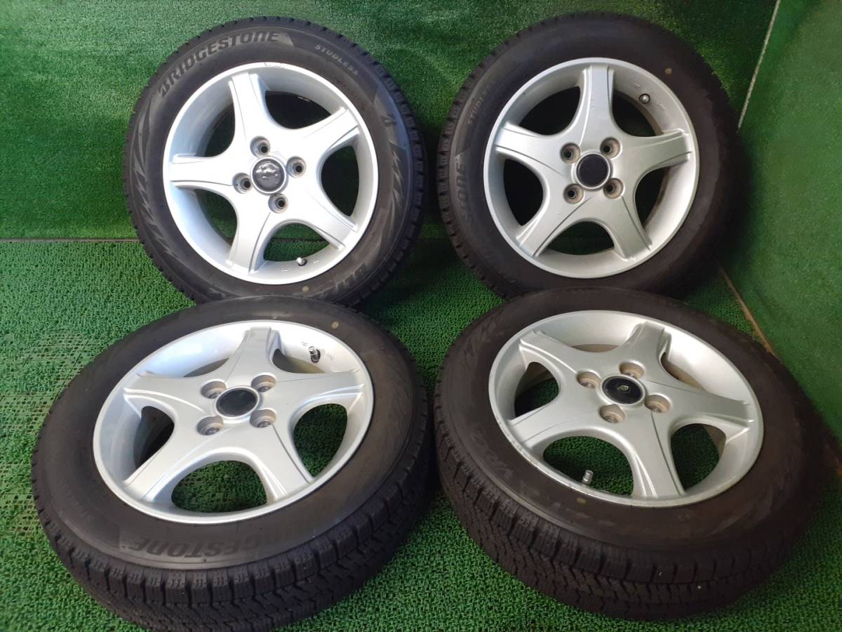  溝有 ブリヂストン VRX2 155/65R14 ダイハツ純正ホイールセット 売切(スタッドレスタイヤ)｜売買されたオークション情報、yahooの商品情報をアーカイブ公開 - オークファン 4穴