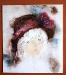 未使用いわさきちひろ ジグソーパズル500ピース はなぐるまバラ飾りの